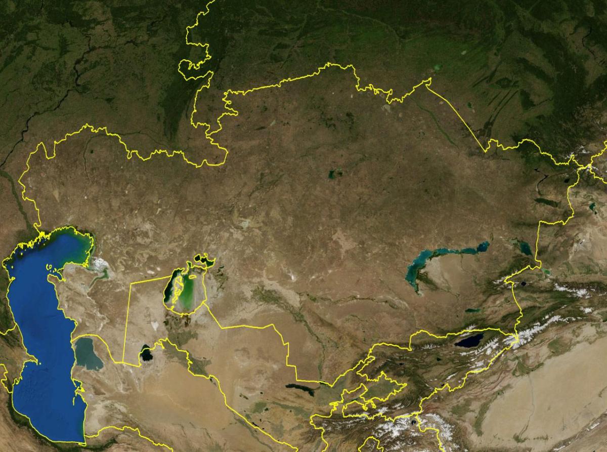 ਨਕਸ਼ਾ ਕਜ਼ਾਕਿਸਤਾਨ ਦੇ topographic